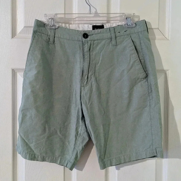 RVCA All Time‎ Coastal Rinsed Cotton Mid Length 19" Light Green Shorts Sz 29 - Picture 1 of 6